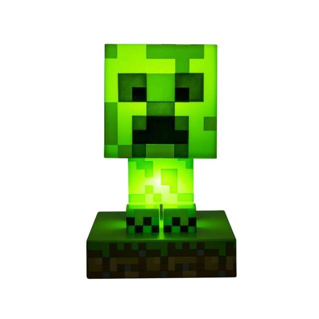 Minecraft Creeper Light, 3D Lamp, Official Licensed 12cm Battery Powered Night Light, Gaming Room Bedroom Decor, Paladone