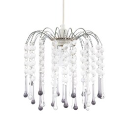 Classic Waterfall Pendant Shade with Clear and Smoked Black Acrylic Black Black 1