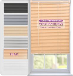PVC Venetian Blinds 25mm Slats Waterproof, Easy Clean
