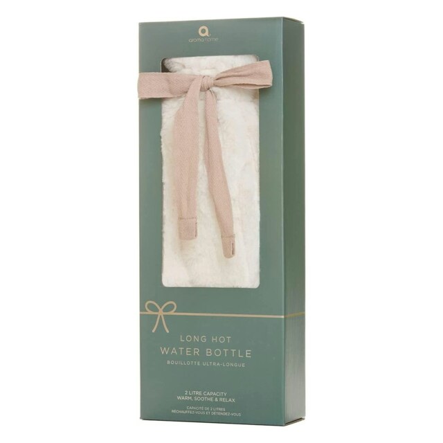 Ecom Long Hot Water Bottle - Winter White Faux Fur