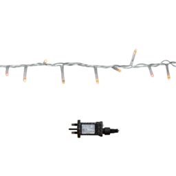 37.5m 1500 LED TreeBrights Christmas String Lights with Timer in Vintage Gold and Red on Clear Cable