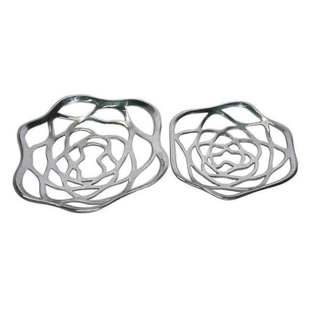 Homescapes Set of Two Floral Decorative Large Bowls