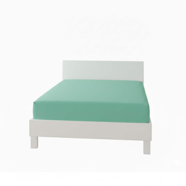 Polycotton Fitted Sheet Extra Deep 40cm Skirt Easy Care Green Mint Small Double