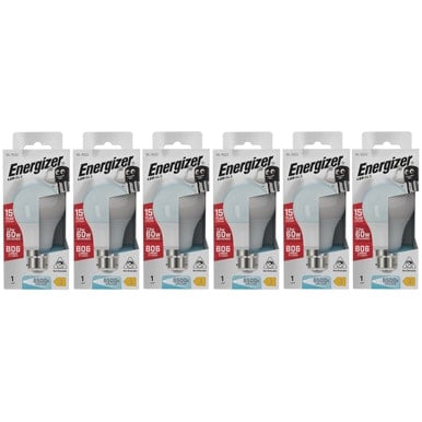 Energizer LED GLS B22 806lm 7.3W 6500K (Daylight) Light Bulb - Pack of 6
