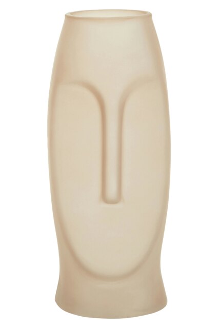 Interiors by Premier Gold Sculptural Small Glass Vase, Face Design Decorative Vase, Sculptural Flower Vase, Luxury Glass Vase Gold
