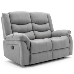 Seattle 2 Seater Fabric Manual Recliner Sofa (Grey)