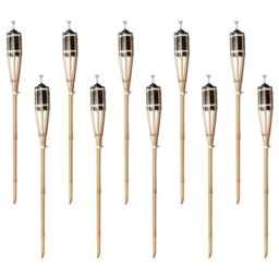 Natural Bamboo Garden Torch 60cm - Pack of 10