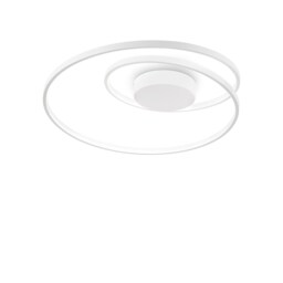 OZ Dimmable Swirl Integrated LED Semi Flush Light White, 3000K