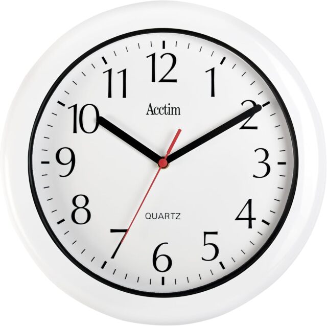Acctim Oceana Outdoor Wall Clock Water & Weather Resistant Quartz White 30cm