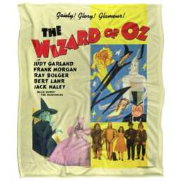 The Wizard Of Oz Movie Poster Blanket - Multicoloured - One Size