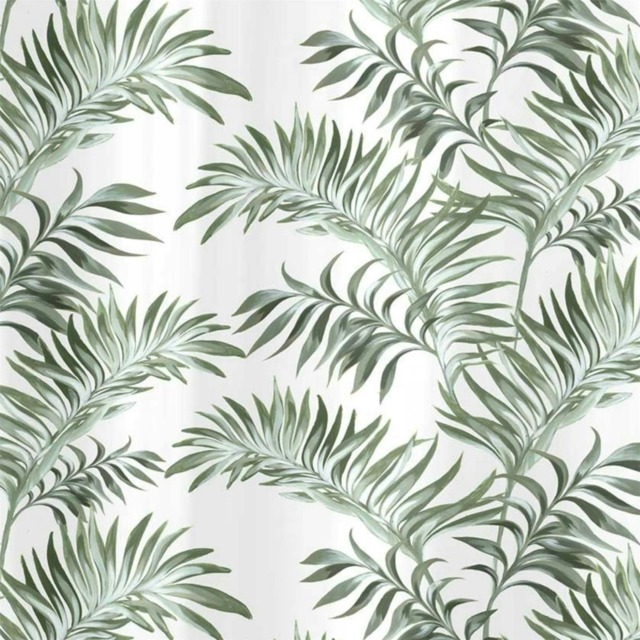 Leaf Shower Curtain - White - 180x180cm White