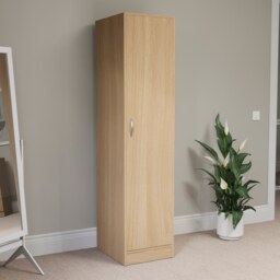 Vida Designs Riano 1 Door Wardrobe With Shelf & Clothes Rail, Pine