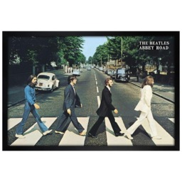 Black Wooden Framed The Beatles Abbey Road Maxi Poster Multi