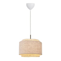 Nordlux Takai Indoor Pendant Light Beige Textile E27 Retro - Mains Powered, IP20