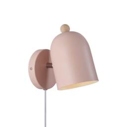 Nordlux Gaston Indoor Wall Light Pink Metal Sensor E27 Adjustable Head - Plug In or Mains Powered , IP20 Pink rose