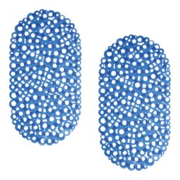 Showerdrape Otto Blue Anti Slip PVC Bath Mat 69cm x 36cm 2 Set Blue Blue 2