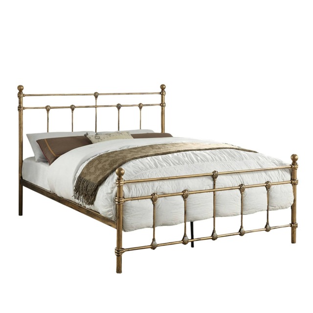 Bayford Traditional Vintage Style Brass Metal Bed Frame (Double) Bronze Brass Double