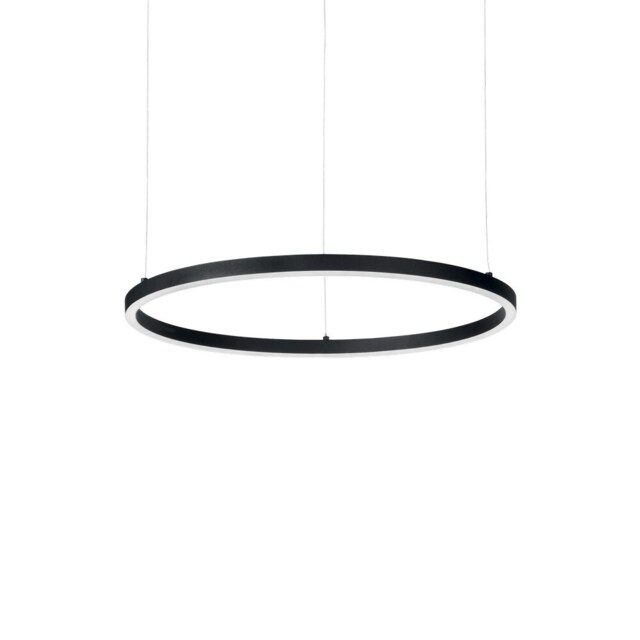 Oracle Slim 50cm Non Dim 3000K Round Integrated LED Ceiling Pendant Lamp Black