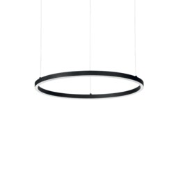Oracle Slim 50cm Non Dim 3000K Round Integrated LED Ceiling Pendant Lamp Black