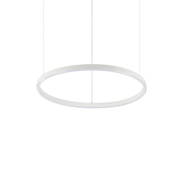 ORACLE Slim 50cm DALI Dimmable 3000K Round Integrated LED Pendant Ceiling Light White