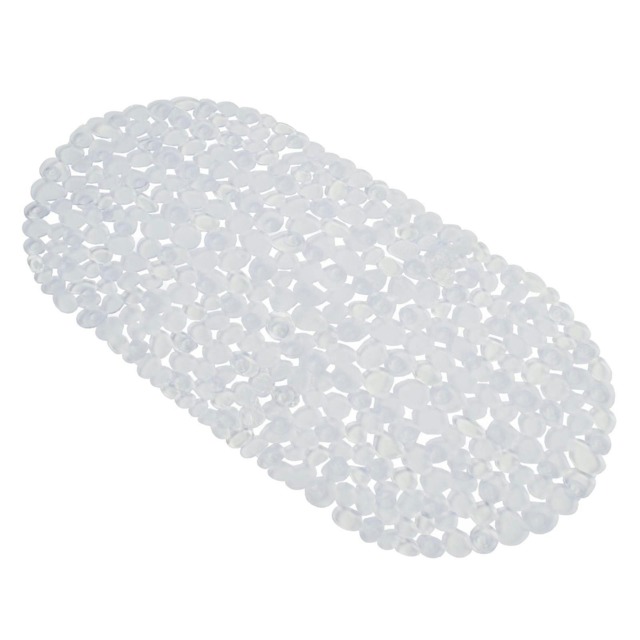 OHS Anti-Mould Suction Cup Non-Slip PVC Inside Shower Bath Mat, 70x35cm - Clear