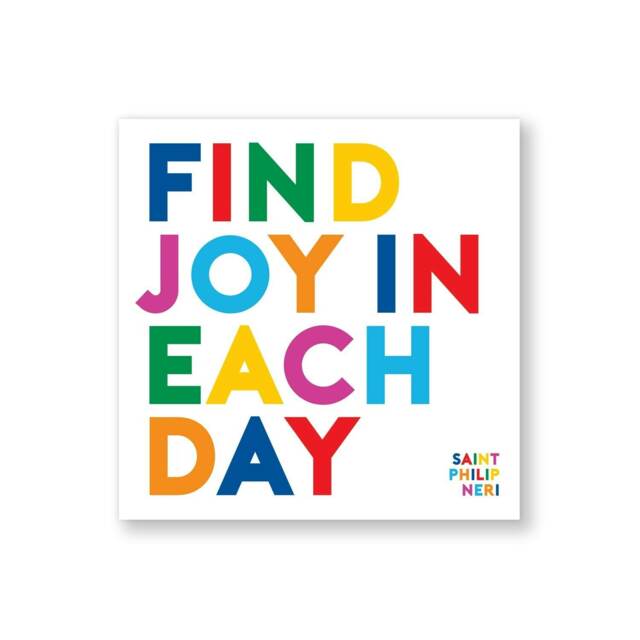 Quotable Inspirational Quote Fridge Magnet Find Joy In Each Day 9cm