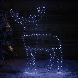 1mx80cm Light up Standing Christmas Reindeer with 292 White LEDs