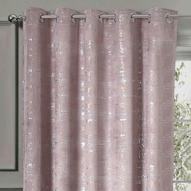 Intimates Warwick Readymade Eyelet Curtains - 168cm x 183cm Pink Dusky