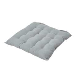 Homescapes Seat Pad Luxury Cotton Indoor Outdoor Garden Dining Cushion Grey 40 x 40 cm 1