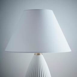 "14"" Traditional White Cotton Coolie Lampshade White"
