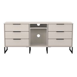 Menai 6 Drawer Sideboard in Kashmir Matt (Ready Assembled) Cream Kashmir Matt