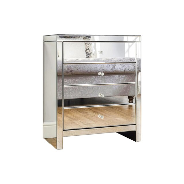 Mirrored Chest of Drawers 4 Drawer