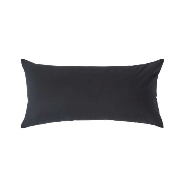 Homescapes Black European Size Egyptian Cotton Pillowcase 200 TC - 40 x 80 cm