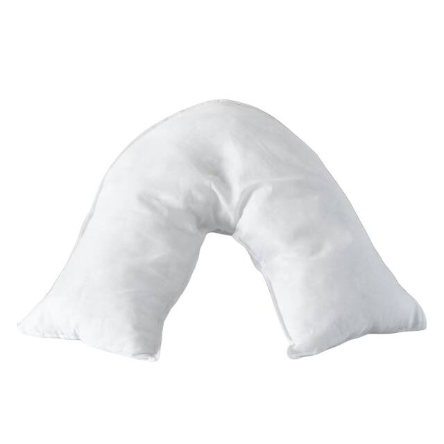Microfibre Soft Touch V Shape Plain Dyed Pillowcase White White