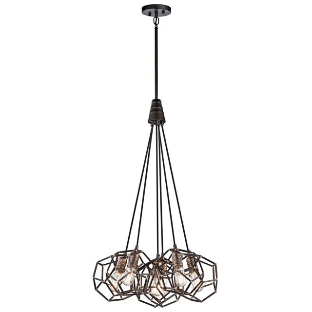 Rocklyn 6 Light Chandelier Cluster Cage Ceiling Pendant Steel, E27