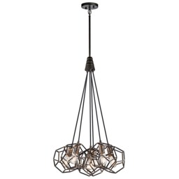 Rocklyn 6 Light Chandelier Cluster Cage Ceiling Pendant Steel, E27