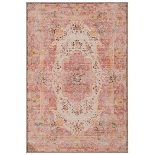 KUKOON Washable Pink Medallion Rug - Dusk 120cm x 170cm