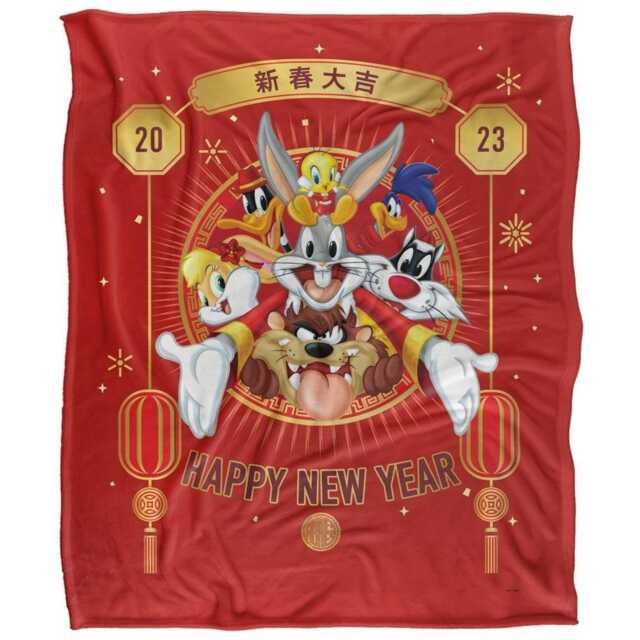 Looney Tunes Group Shot Chinese New Year Blanket - Multicoloured - One Size