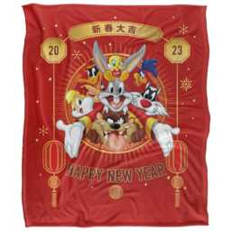 Looney Tunes Group Shot Chinese New Year Blanket - Multicoloured - One Size