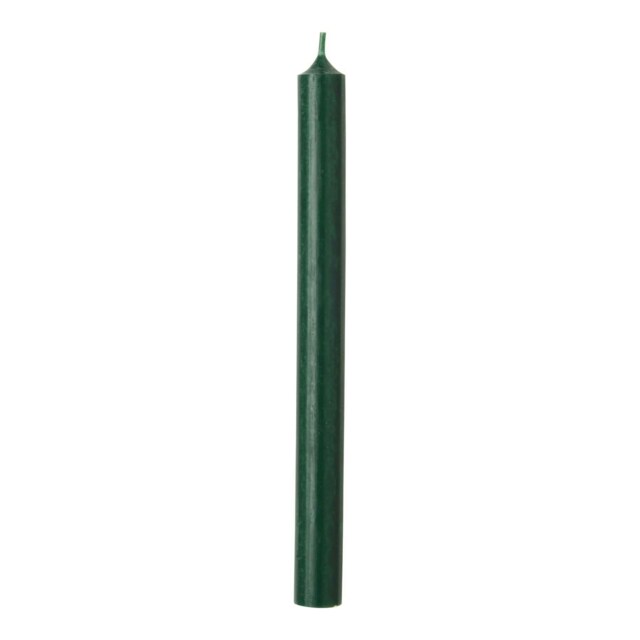 IHR Dinner Candle Tall Solid Coloured Unscented 25cm Dark Green