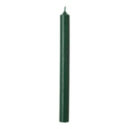 IHR Dinner Candle Tall Solid Coloured Unscented 25cm Dark Green