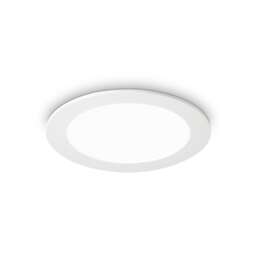 Groove LED 1 Light Medium Round Cool Recessed Spotlight Panel White