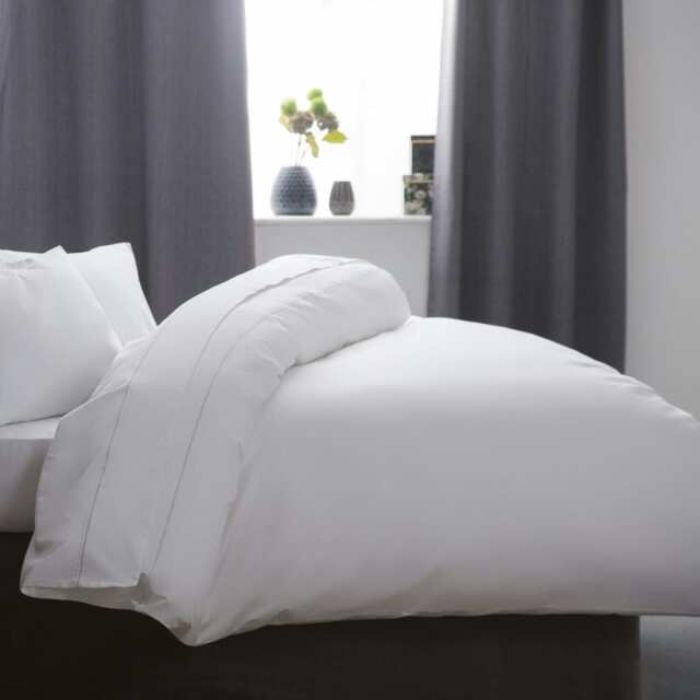 Belledorm Cotton Sateen 1000 Thread Count Duvet Cover - White - Kingsize