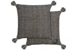Hartley Cushion Cover 43cm x 43cm Black Black Black