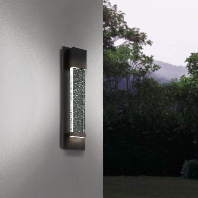 EGLO Villagrazia LED Exterior Glass Bubble effect Modern Wall Light