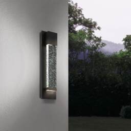 EGLO Villagrazia LED Exterior Glass Bubble effect Modern Wall Light