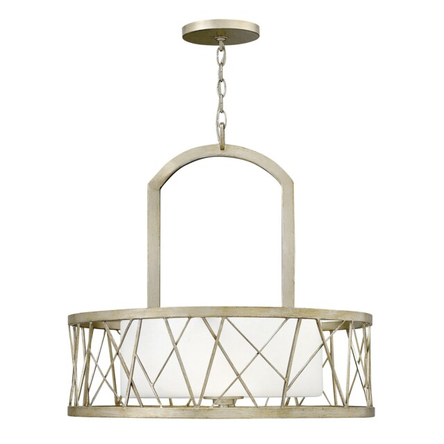 Nest 3 Light Ceiling Pendant Chandelier Silver Leaf, E27