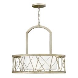 Nest 3 Light Ceiling Pendant Chandelier Silver Leaf, E27