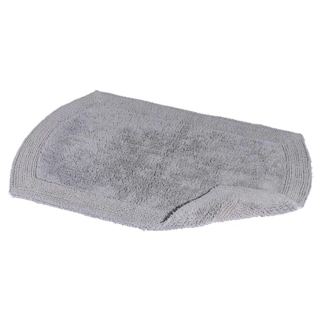 Showerdrape Ultra 100% Cotton Grey Charcoal Reversible Bath Mat 800 x 500mm Grey 1