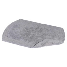 Showerdrape Ultra 100% Cotton Grey Charcoal Reversible Bath Mat 800 x 500mm Grey 1